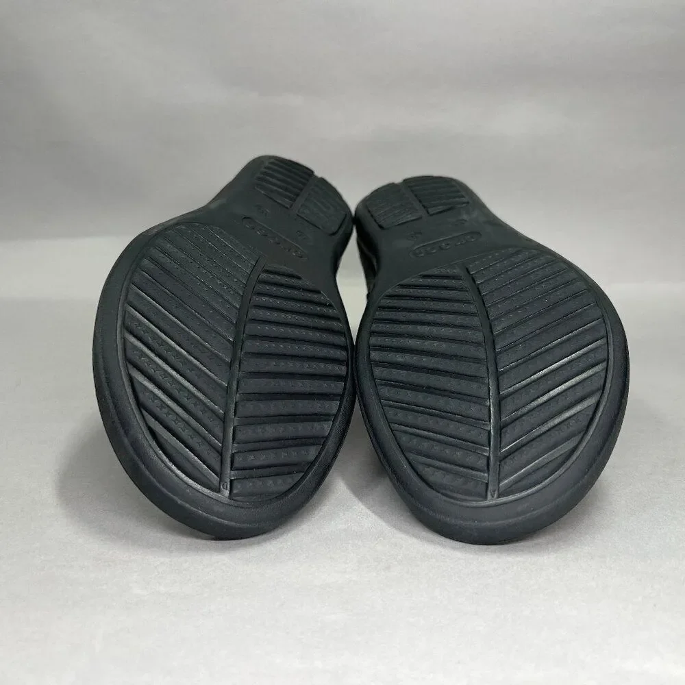 Crocs Sanrah Sandals Women's 10 Black Thong Flip‎ Flop Athletic Beach Slip On